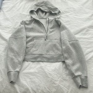 Lululemon light grey scuba jacket